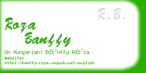 roza banffy business card